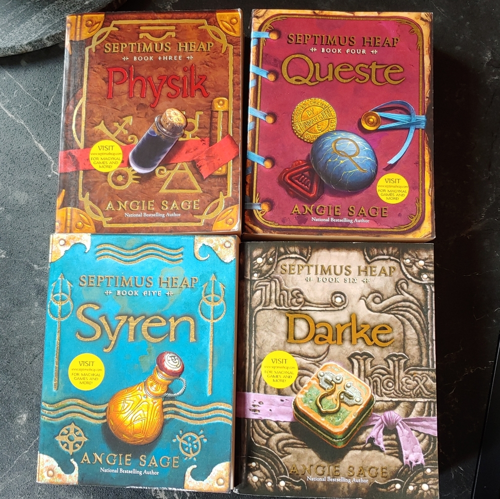 Excellent Used Condition Septimus Heap Paperback 4 Book Set.